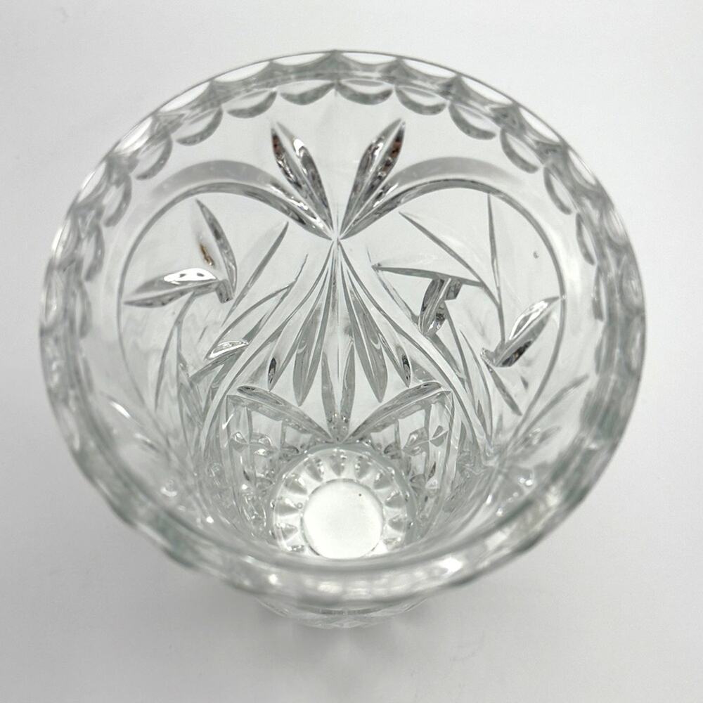 Antique ABP Hand-cut 24% Lead Crystal Glass Large Vase Handmade Vintage - Picture 7 of 10